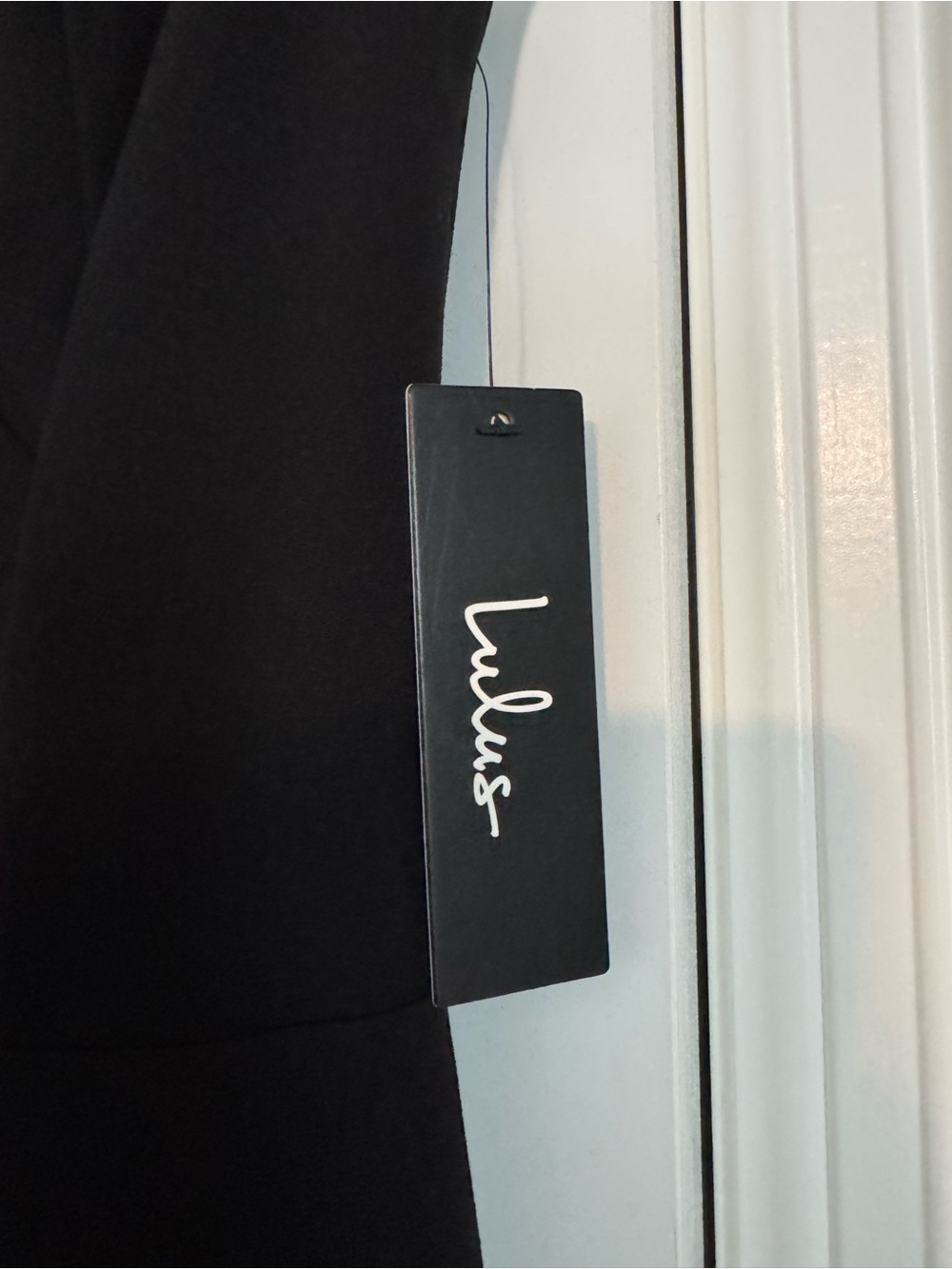 Lulu's Black Cross-Front off the shoulder Wide Leg Jumpsuit - Picture 5 of 7